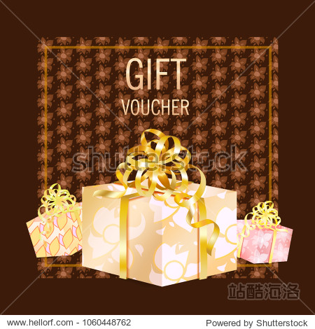 background layout for banners with gift box, bows and ribbons