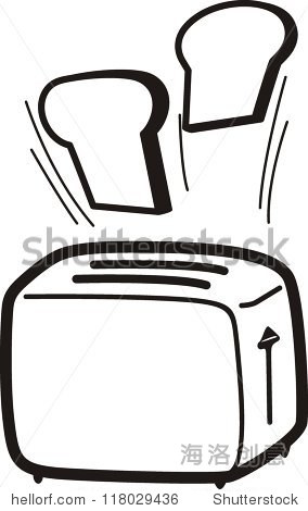 toaster cartoon vector illustration