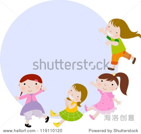 four little girls