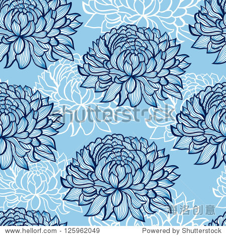 vector illustration of seamless pattern with abstract hand drawn