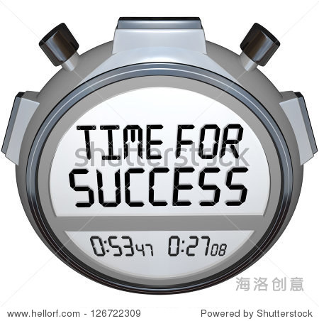 秒表计时器显示的单词时间成功表示现在时刻给