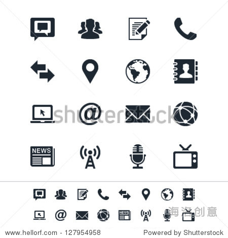 媒体和通讯的图标 - 人物,符号\/标志 - 站酷海洛