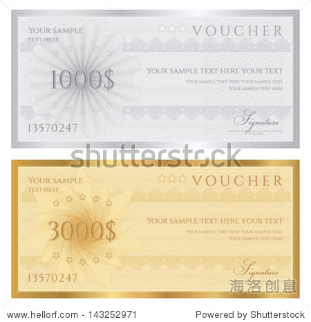 gift certificate / voucher / coupon template with
