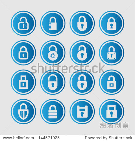 lock icon set - 站酷海洛 - 正版图片,视频,字体, -