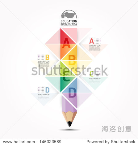 abstract infographic design minimal style pencil