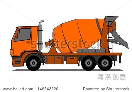 a illustration of cement mixer truck