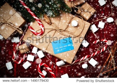 boxes of surprises candy staff rope christmas tree branches