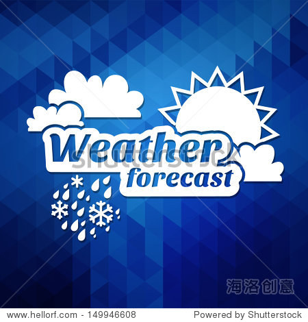 vector weather forecast for tv or web. clouds and