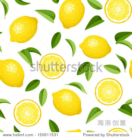 seamless background with lemons. vector illustration.
