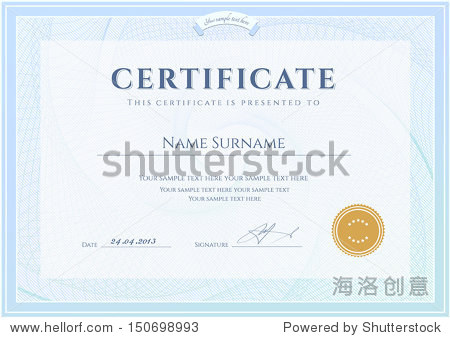 certificate diploma of completion (design template background)