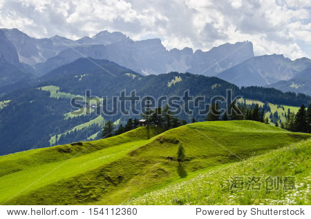 armentara hilly meadows above la val alta badia dolomites south