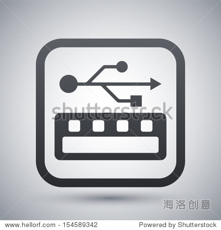 vector usb socket icon - 站酷海洛正版图片, 视频