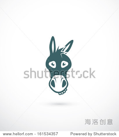 donkey head - vector illustration