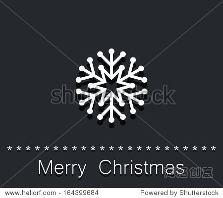 snowflake. minimalistic christmas card