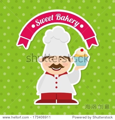 bakery design over dotted background vector illustration