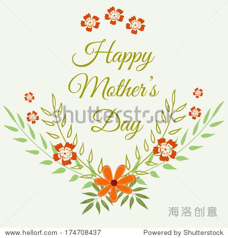 happy mothers day card design. vector illustration
