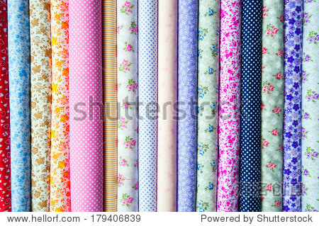 cotton cloth of different colors