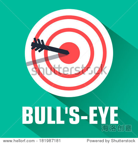 bulls eye icon. archery flat infographic