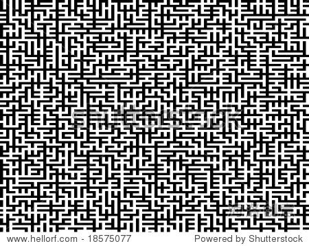 复杂的迷宫——与黑色图案白色一个错综复杂的迷宫