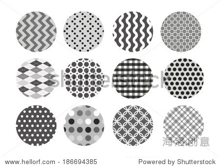 set of black and white wallpaper patterns