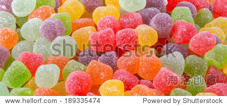 colorful soft jelly candies isolated on white background