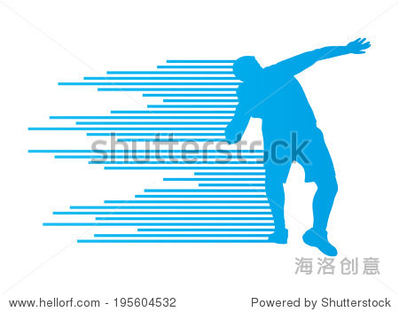 运动员推铅球背景矢量的概念
