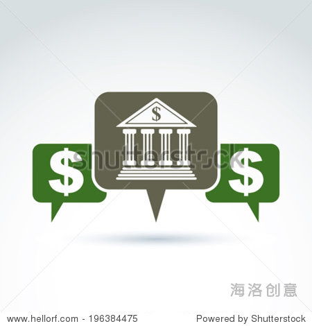 vector banking symbol financial institution icon.