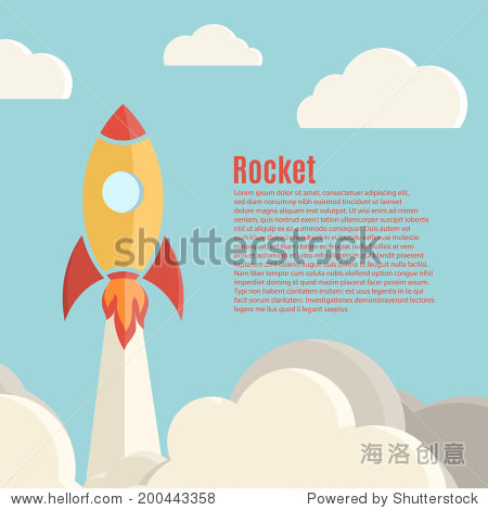 rocket launch background. vector illustration