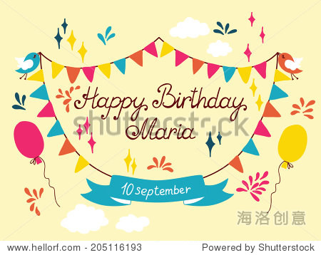happy birthday card design. vector illustration