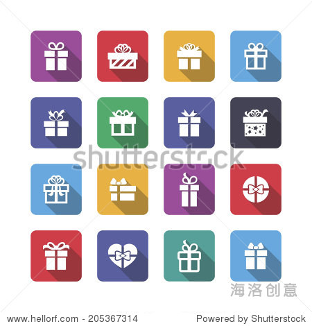 gift icons with shadow.