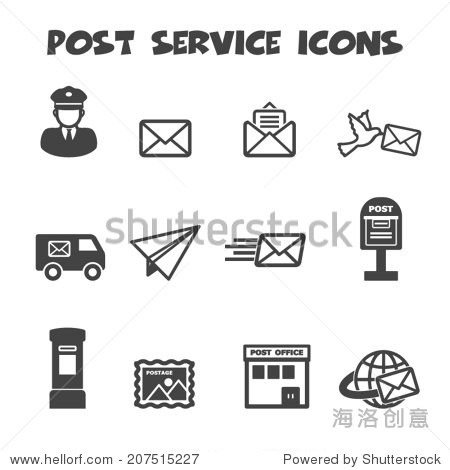 邮政服务图标,mono向量符号 - 交通运输,符号\/标