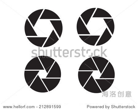 camera objective icon shutter icon camera isolated shutter
