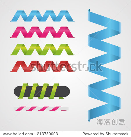 spiral ribbon vector illustration