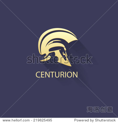 百夫长武士头盔标志设计元素--视觉识别安全业务-符号\/标志,抽象-海洛创意正版图片,视频,音乐素材交易平台-Shutterstock中国独家合作伙伴-站酷旗下品牌