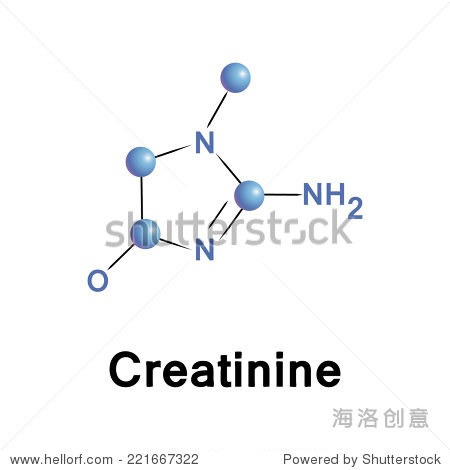 creatinine chemical formula, molecule structure