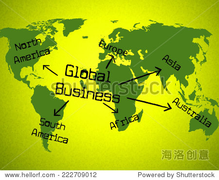 global business representing globalise globalize and earth