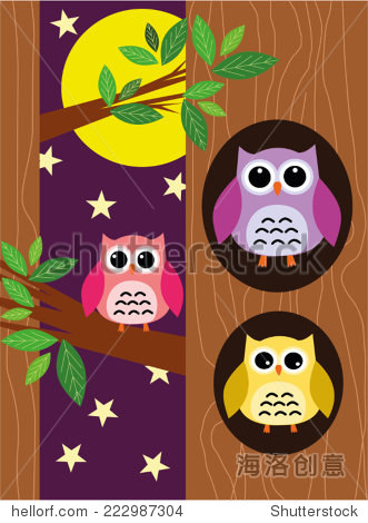 owls on the tree