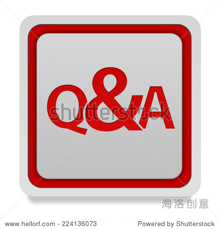 q&a square icon on white background