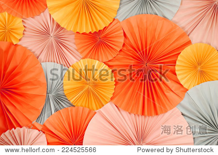 circle of fans paper pattern background
