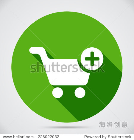购物车图标和一个加号绿色圆圈将选中的商品添