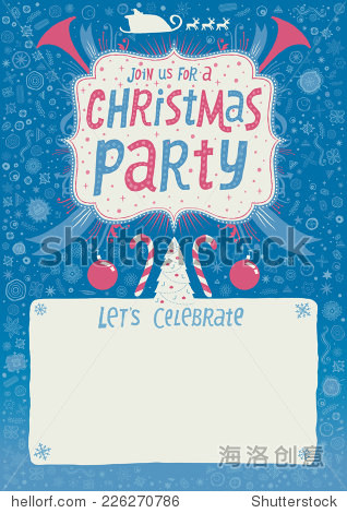 christmas party invitation, greeting card, poster or background