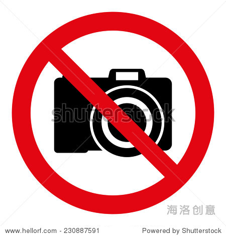 no photo camera sign