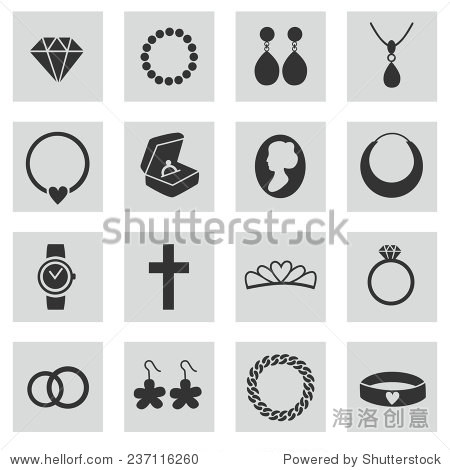 向量组珠宝图标图片