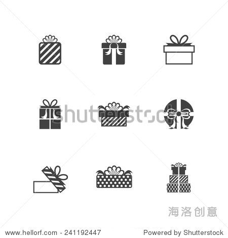 gift box icons vector - 图片素材 - 站酷海洛plus