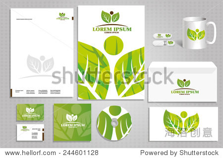 corporate style with eco-friendly logo for nature protection the