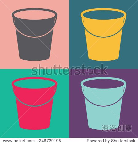 bucket vector icon. - 图片素材 - 站酷海洛plus正版
