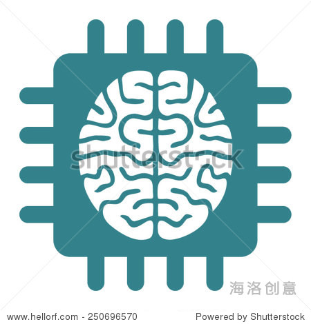 人工智能超级大脑计算机芯片图标图片