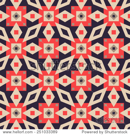 seamless pattern of geometric shapes in vector.