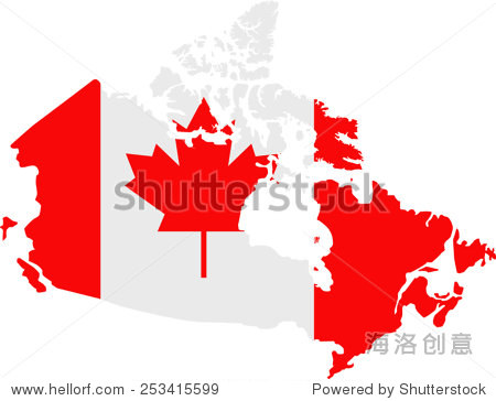 地图和加拿大国旗 - 交通运输,艺术 - 站酷海洛创