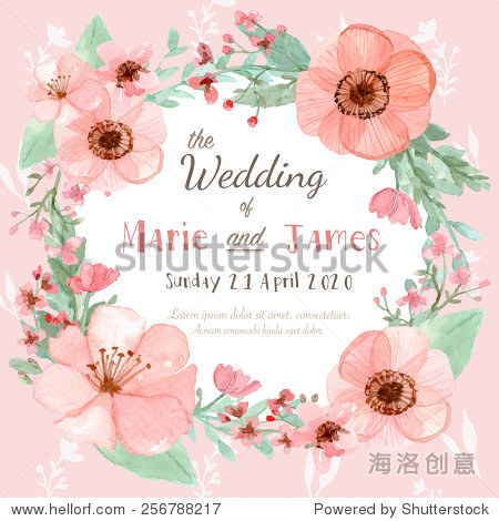 flower wedding invitation card save the date card greeting card